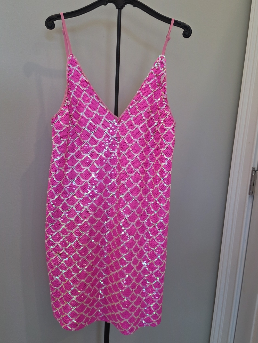 BUDDY LOVE Pink Sequi. Party Cocktail Mini Dress XS